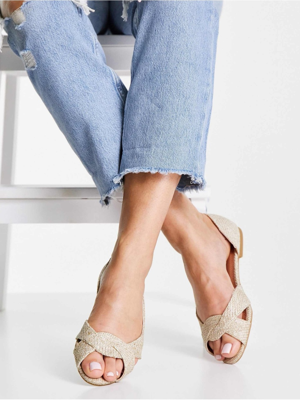 ASOS Vale Peeptoe Ballet Flats